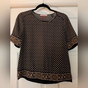 Scotch & Soda Black Patterned Women's Blouse. Size X-Small.